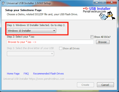 installare windows 10 da USB Universal installer home