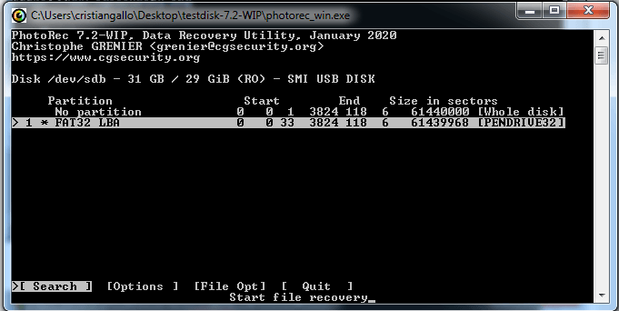 recupero-dati-da-partizioni-ntfs-e-fat32-con-photorec-avvio-analisi