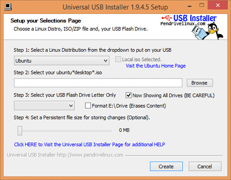 installare linux da usb universal installer