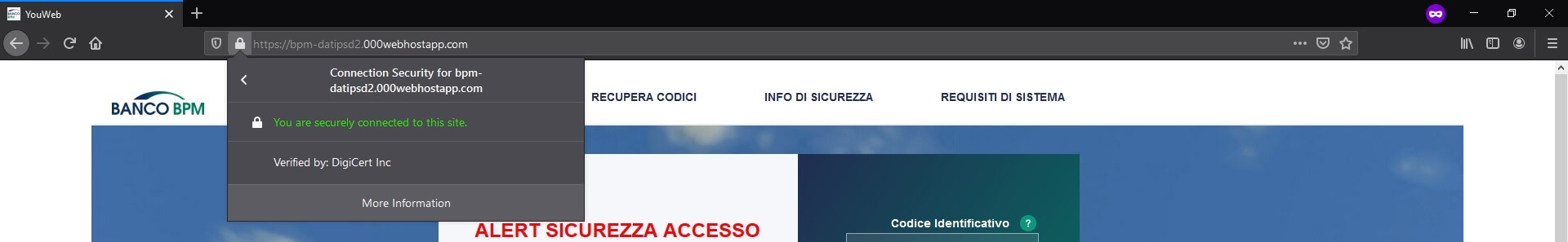 Banco Popolare sito truffa https
