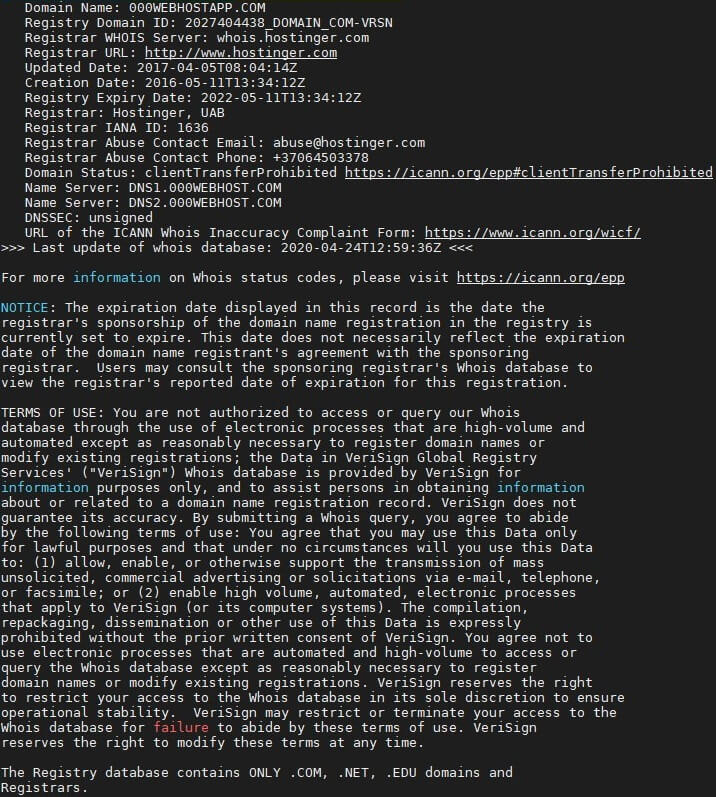 Banco BPM whois sito truffa dominio