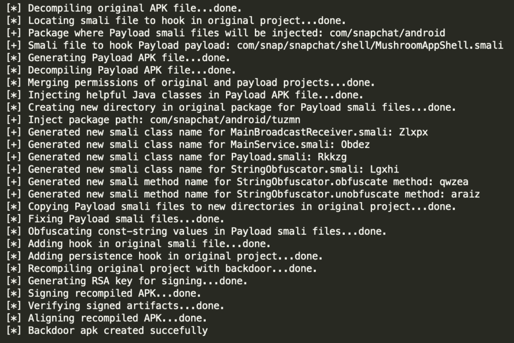 Snapchat app craccate iniezione payload