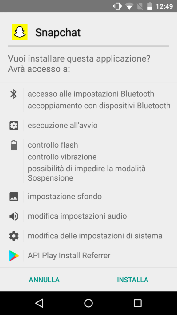 Snapchat app craccate installazione
