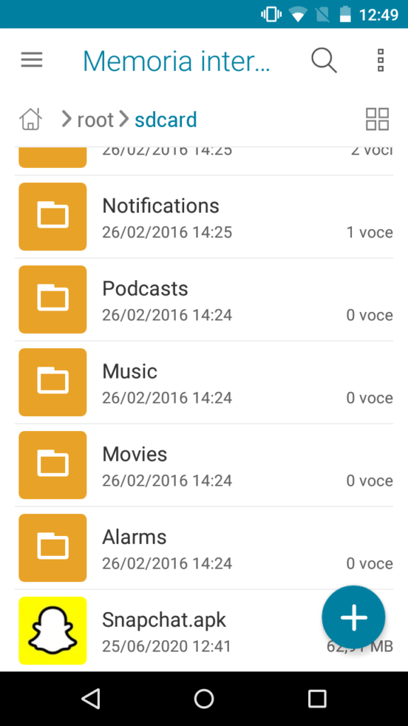 Snapchat app craccate trasferimento sullo smartphone
