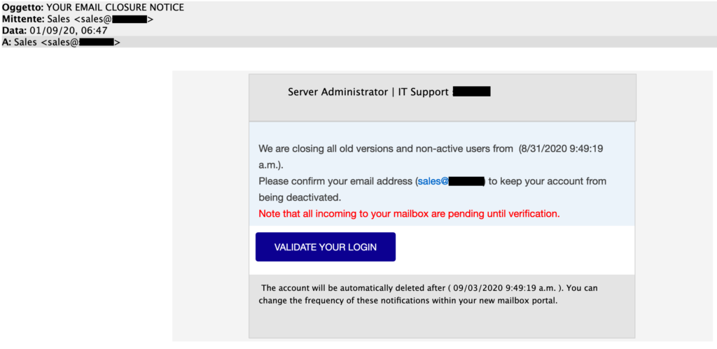 validate-your-login-phishing-email-truffa-contatto