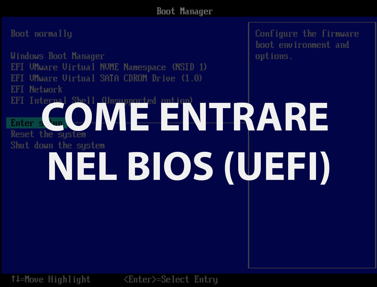 Come entrare nel BIOS UEFI