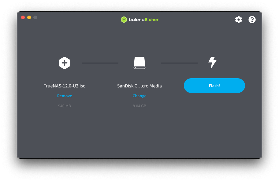 truenas-su-qnap-balenaetcher-flash-ok