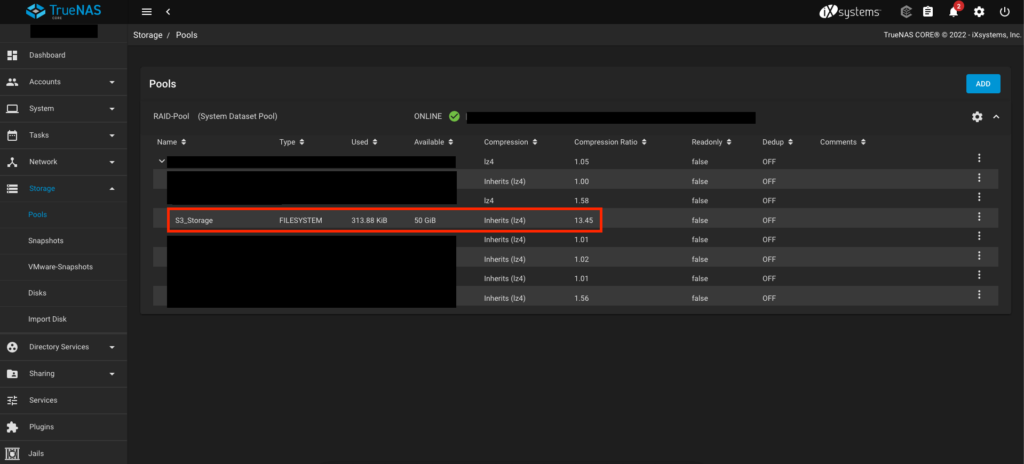 truenas-s3-storage-minio-jail-dataset-creato