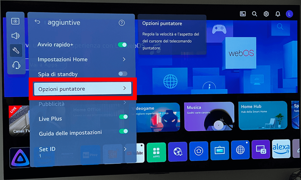 webos-come-togliere-puntatore-tv-lg-opzioni-puntatore